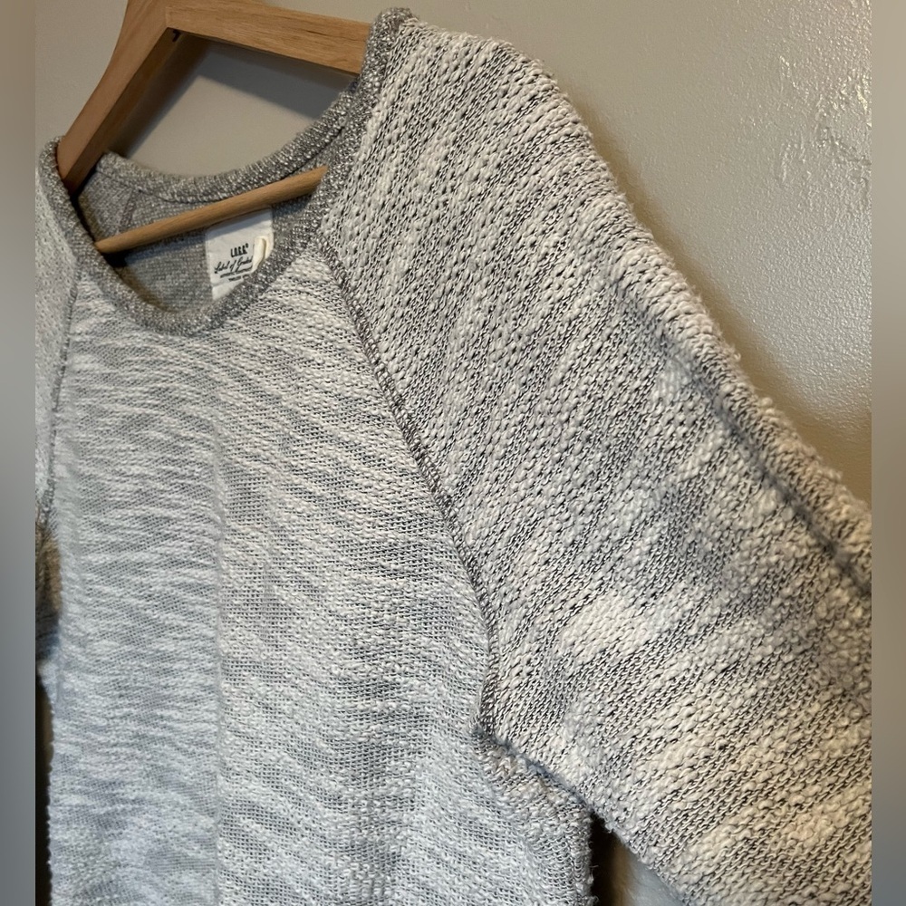 H&M L.O.G.G. Womens Gray & White Cotton Pullover Sweater Size Medium Cabincore - Picture 5 of 16